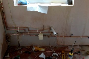 kitchen new pipework